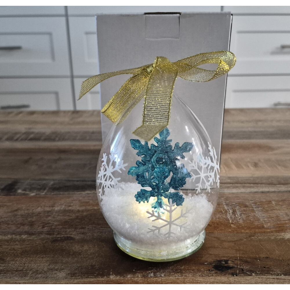 Hand Blown Glass Christmas Tree Ornament Red/Green/White
